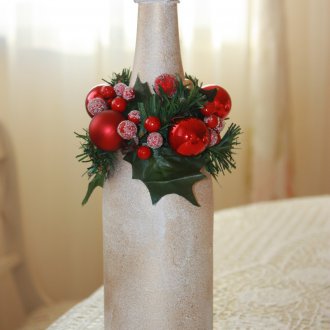 Куки за декупаж на бутилка шампанско