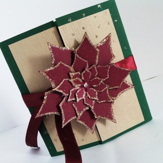 Новогодишна картичка с цвете