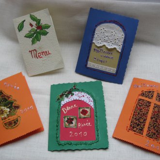 Картичка за Нова година с декор