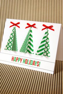 Коледна картичка с геометрична херинга