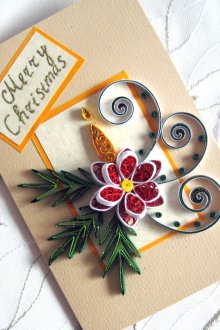 Квилинг за картички за Нова година