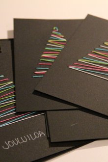 Новогодишна картичка от конци