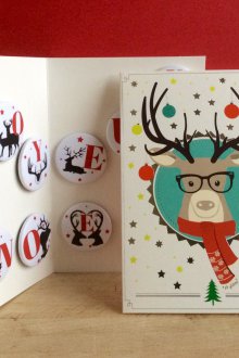 Новогодишна картичка с елени