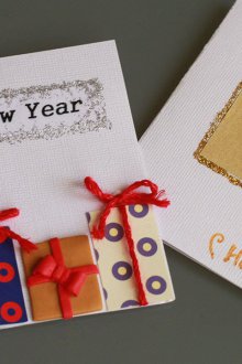 Картичка за Нова година с пластилин