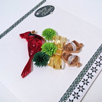 Новогодишна картичка с птица