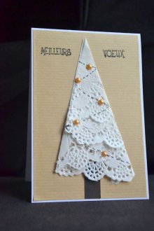 Картичка за Нова година от салфетки