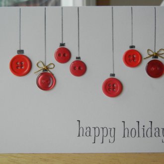 Новогодишна карта с топки