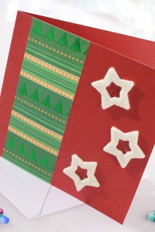 Новогодишна картичка с текстил