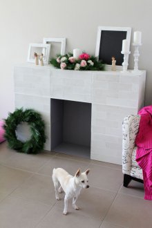 Weihnachtskamin aus dem Kastenquadrat heraus