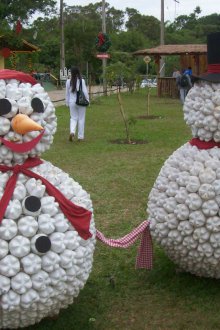 Как да направите снежен човек от пластмасови бутилки