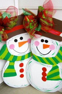 Как да си направим дървен снежен човек