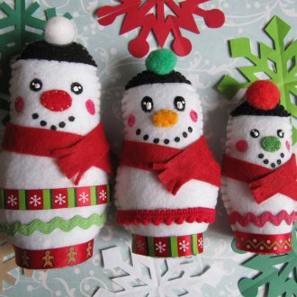 Как да направите снежен човек от филц