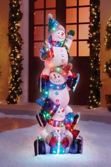 Как да направите снежен човек с гирлянд