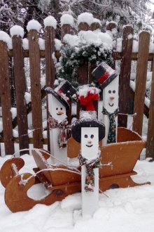 Как да направите снежен човек от трупи