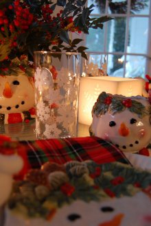 Съдове със снежен човек