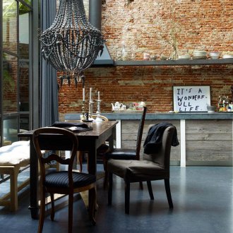 Кухня от червена тухла