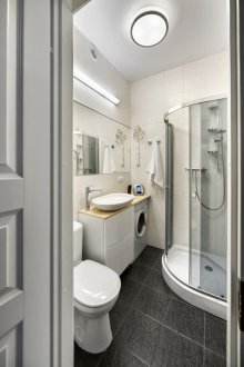 Design of a bathroom of a one-room Khrushchev
