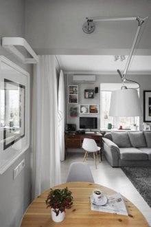 Gray one-room Khrushchev design