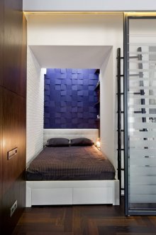 Bedroom in a one-room Khrushchev