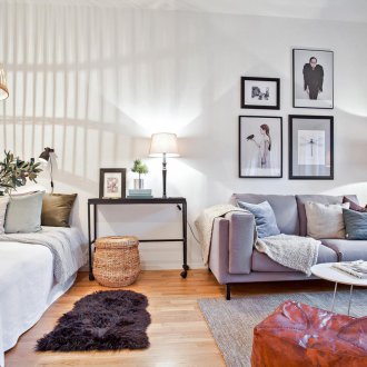 Bright design of one-room Khrushchev