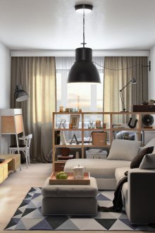 Design of the room of one-room Khrushchev