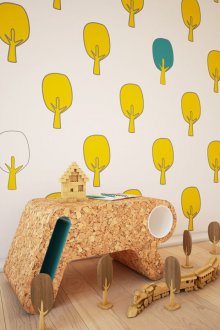 Kindertapete gelb