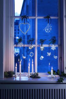 Декорация на прозорци в сребро за новата година