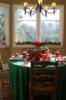 Декорация на прозорци в трапезарията за новата година