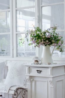 White interior of a country house in a modern style