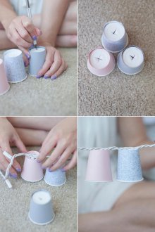 Коледна хартиена чаша гирлянда