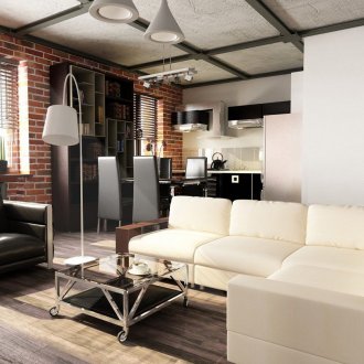 Ideas for an industrial-style studio apartment