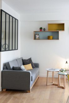 Ideas for a one-room apartment with a partition