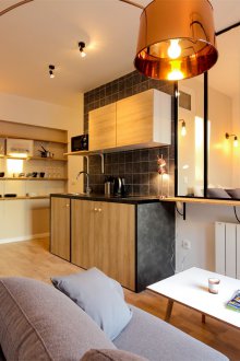 Organization of space in a studio apartment