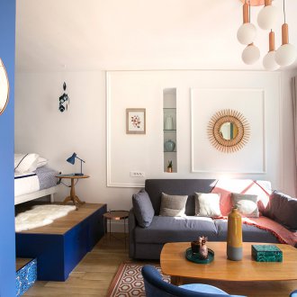 Ideas for a studio apartment in retro style