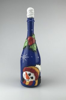 Новогодишен декор на бутилка шампанско