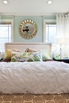 Turquoise design bilik tidur sempit