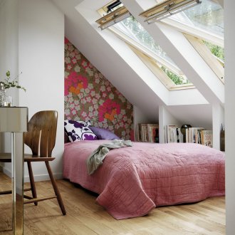 Reka bentuk bilik tidur sempit dengan niche