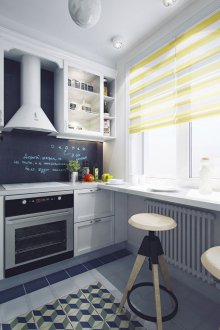 Кухня 6 кв.м с перваза на плота