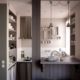 Кухня 6 кв.м с рафтове