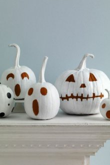 Бяла тиква за Хелоуин