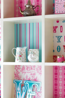 Декор за гардероб с тапет за остатъци