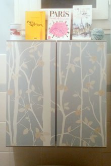 Поставяне на шкафа с остатъците от тапет