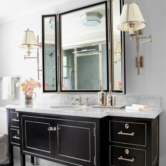 Неокласическа черно-бяла баня