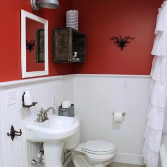 Repariere das rote Bad