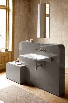 Cermin bilik mandi di atas gunung