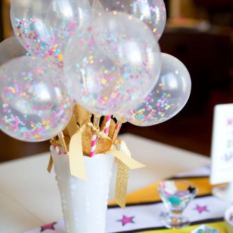 Arrangement of balloons for children's birthday