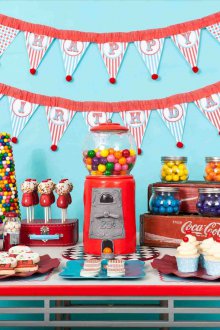 Retro Style Kids Birthday Decoration