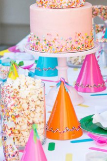 Decoration of a children's birthday with sweets