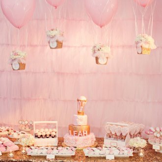 Golden kids birthday decoration