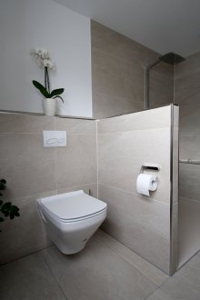 Комбинирана баня бежова